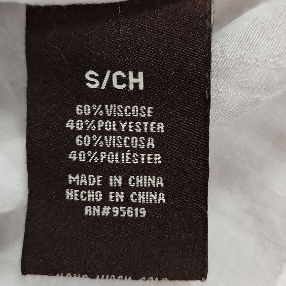 🔹️Fever White Gauzy Asymmetric Sleeveless Top Small - Picture 9 of 10